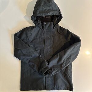 Kids Black Hooded Ski Jacket/shell (Tag Size 11/12)